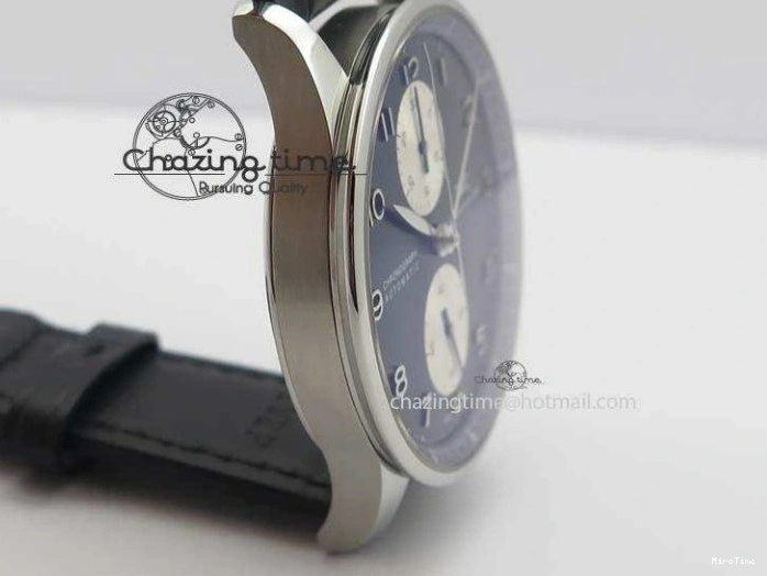 MIROTIME 0512 Modern Portuguese IW371404 ZF V3 1:1 Best Edition SS Black Dial On Black Leather Strap A 7267